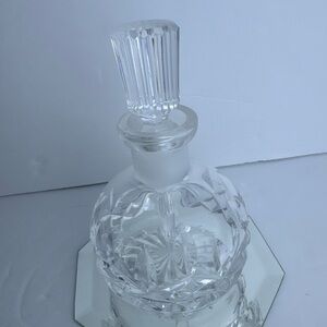 Vintage WATERFORD Crystal Glass Perfume Bottle with Dauber Mint